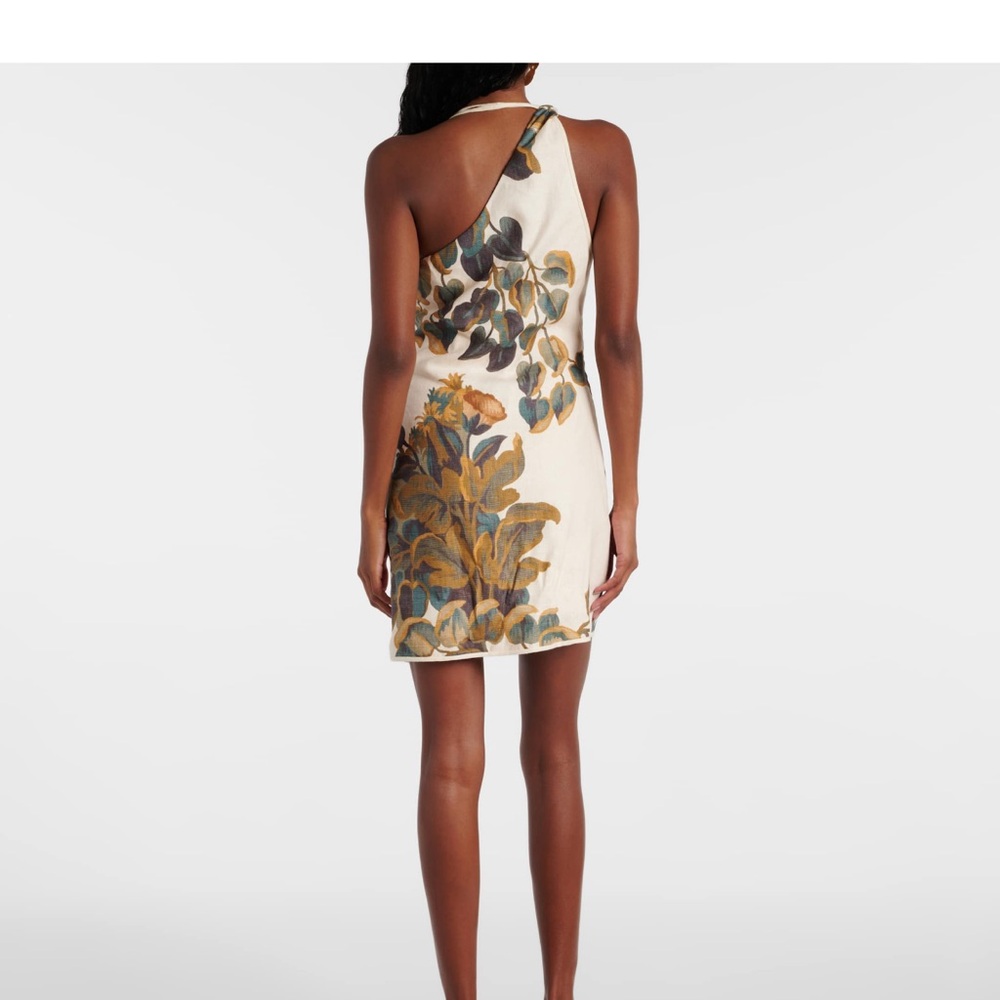 SIR the Label Floral Mini Dress - Cream and Blue - Picture 3 of 9